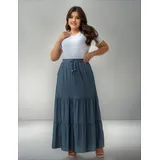 Saia Longa Jeans Leve