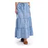 Saia Longa Jeans Moda Evangélica 3 Marias Tecido Leve 3905