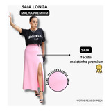 Saia Longa Longuete Fenda Grande Sensual Blogueira Gringa