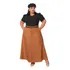 Saia Longa Rodada Godê Plus Size G1 G2 G3 Alfaiataria Cinto