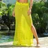 Saia Longa Tricot Saída De Praia Franja Feminina Regulável