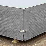 Saia Matêlada Com Pingente Para Cama Box Solteiro Cinza 