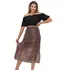Saia Midi Animal Print Onça Feminino Moda Verão Barato