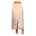 Saia Midi Casual Alfaiataria Cores Elegante Fenda Frontal