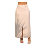 Saia Midi Casual Alfaiataria