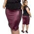 Saia Midi Couro Fake Cirrê Moda Feminina Evangélica Cristã