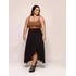 Saia Midi Envelope Transpassada Veste Super Bem Plus Size 