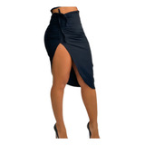 Saia Midi Feminina Cintura
