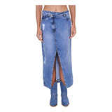 Saia Midi Jeans Colcci