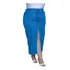 Saia Midi Jeans Plus Size Roupas Plus Feminina