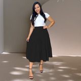 Saia Midi Longuete Moda