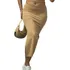 Saia Midi Slim Com Fenda Planet Girls Marrom Claro 2025