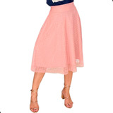 Saia Midi Tule Moda