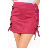 Saia Mini Suede Feminina