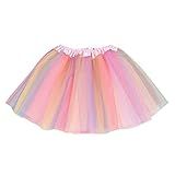 Saia Multicolorida De Tule Para Meninas  Fantasia Infantil  Saia Para Meninas  Saia Para Meninas Na Altura Do Joelho  Rosa  Tamanho Único