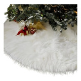 Saia P Arvore De Natal Pelúcia Pelo Alto 7cm Branca 150cm
