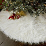 Saia P  Arvore De Natal Pelúcia Pelo Alto 7cm Branco 90cm