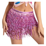 Saia Paete Franja Feminina