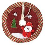Saia Para Árvore De Natal Temática Vermelha Papai Noel 40cm