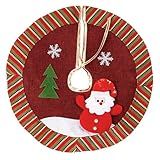 Saia Para Árvore De Natal Temática Vermelha Papai Noel 40cm