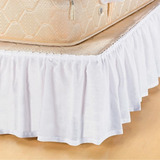 Saia Para Cama Box Conjugado Pratic Casal Queen Cor Branco