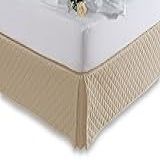 Saia Para Cama Box Solteiro Casal Padrão Queen King Size Ultrassônico Encaixe Prático Caqui Queen 