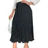 Saia Plissada Estampa Poá Preta Maxi/longa Elegante