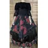 Saia Pombagira Conjunto Blusa Preto Flores Rosas