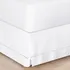 Saia Pra Cama Queen Casal Luxuosa 100% Algodao Ponto Palito Cor Branco