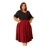 Saia Rodada Com Bolso Lateral Social Plus Size Moda Cristã
