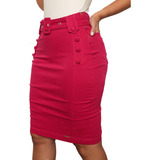 Saia Rosa Jeans Ate