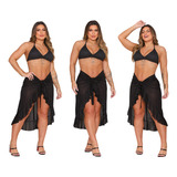 Saia Saída Praia Plus Size Pareô Longa Canga Envelope Full