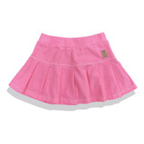 Saia Short Infantil Jeans Fake 1 A 10 Anos Rosa Chiclete