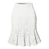 Saia Sino Midi Babado Na Barra Moda Evangélica Cristã L056