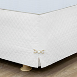 Saia Solteiro P Cama Box Matelada Ultrassonica 40cm Altura Cor Branco