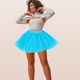 Saia Tule Adulto Colorida