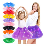 Saia Tule Carnaval Fantasia Festa Led Tutu Adulto E Infantil