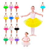 Saia Tule Criança Colorida Festa Carnaval 30cm Tutu Infantil