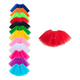 Saia Tule Criança Cores Diversas Festa Carnaval 30cm Tutu