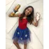 Saia Tule Infantil Festa Carnaval 30cm Gliter Brinde Gliter