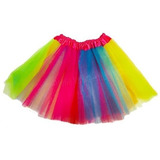 Saia Tule Tutu Colorida Unicórnio Carnaval
