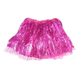 Saia Tule Tutu Sereia Rosa Infantil