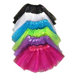 Saia Tule Tutu Unicórnio Glitter Bailarina Carnaval Fantasia