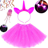 Saia Tule Tutu Unicórnio Infantil Carnaval Bailarina Kit Top