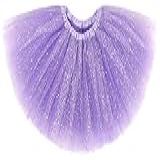 Saia Tutu De Tule Com 4 Camadas De Princesa Para Meninas Com Lantejoulas Brilhantes Roxa 6 8 Years
