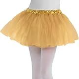 Saia Tutu Infantil Dourada Tamanho único 1 Peça Design Lindo Perfeito Para Vestir Se Dança E Festas