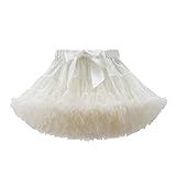 Saia Tutu Para Bebês Meninas Princesa Fofa Tule Macio Balé Festa De Aniversário Anágua 9M 8T Bege 6 8 Years