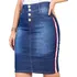 Saias Femininas Jeans Evangelicas Top Linda Midi Faixa