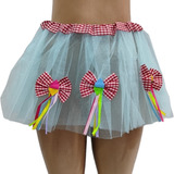 Saias Tutus 30cm Coloridas Com Laços Estampados Para Festas