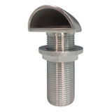 Saída De Água Inox 3 4 Pol Com Rosca E Porca Barco Lancha